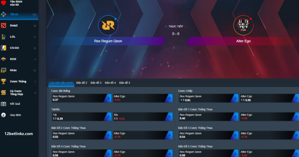 Kèo cược esports tại 12bet Kèo cược esports tại 12bet